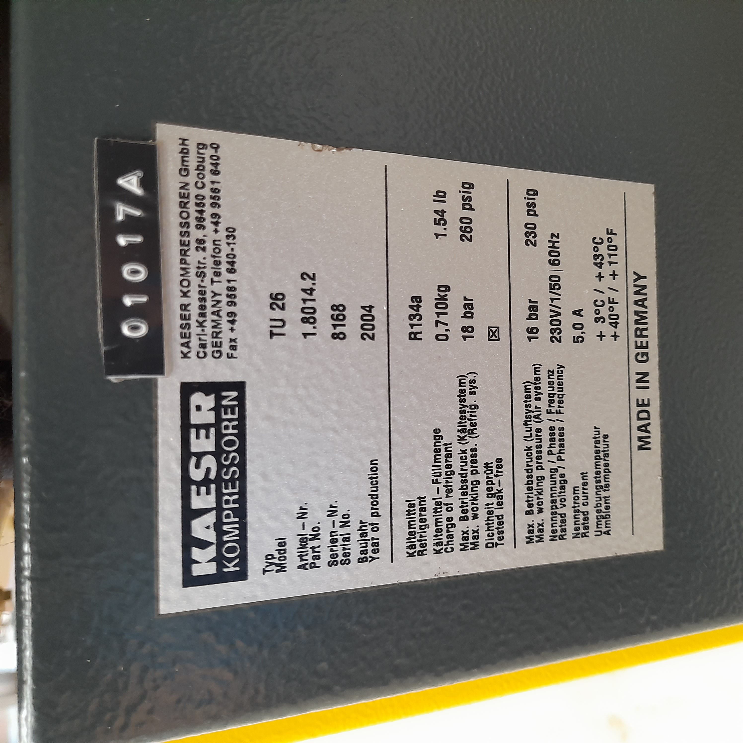 Used Air Compressor w