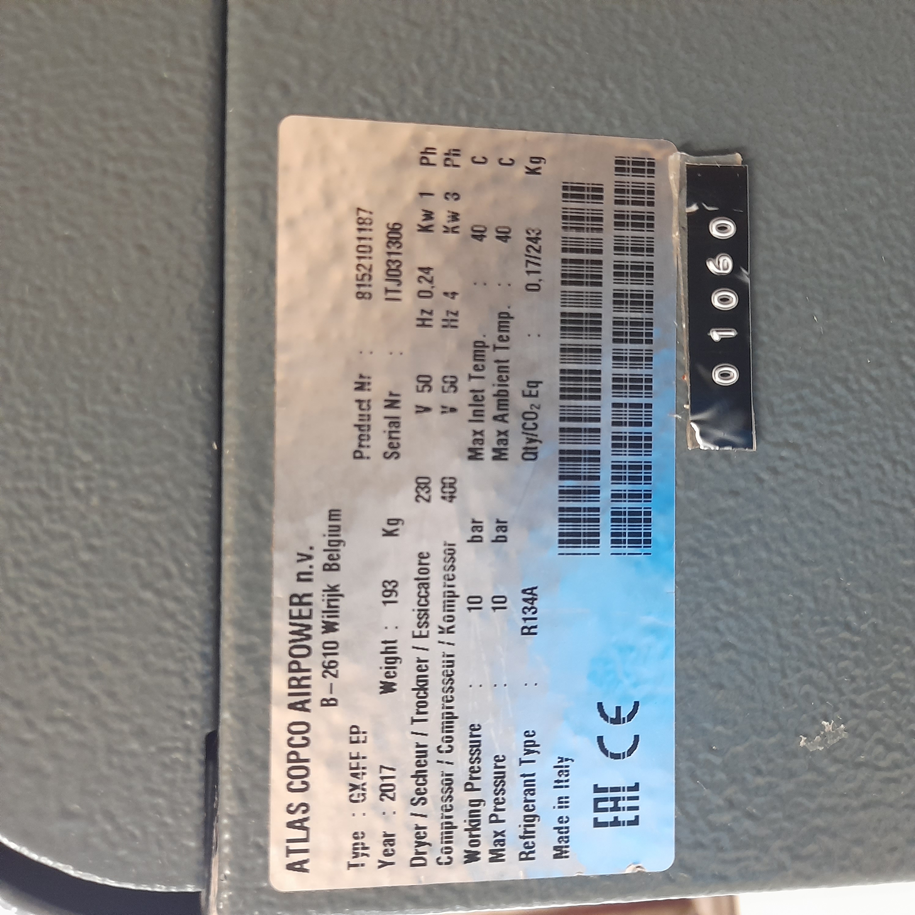 Used ATLAS COPCO Air Compressor