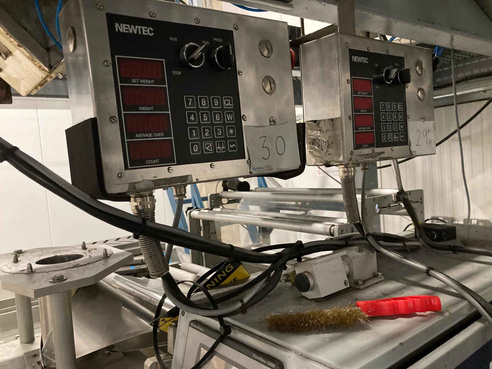Used Newtec Weighing Line with Illapak Bagger
