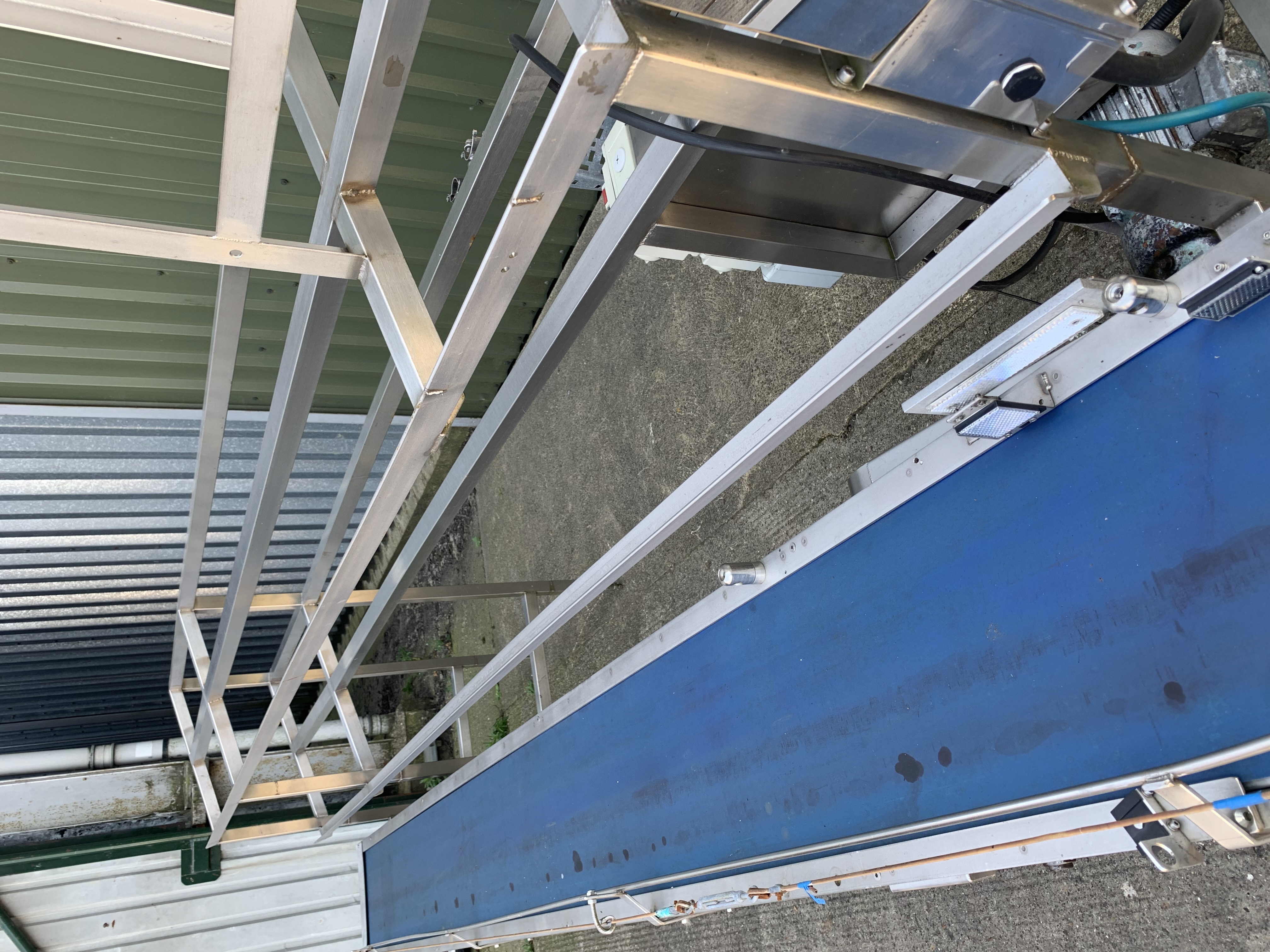 Used Conveyor with Crate Racking