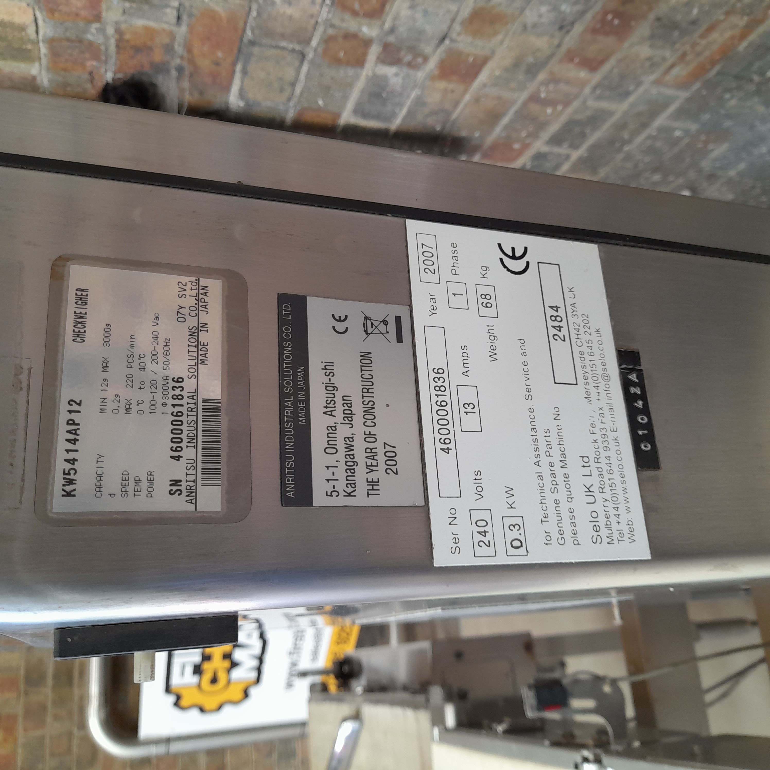 Used Anritsu Checkweigher & Rejector