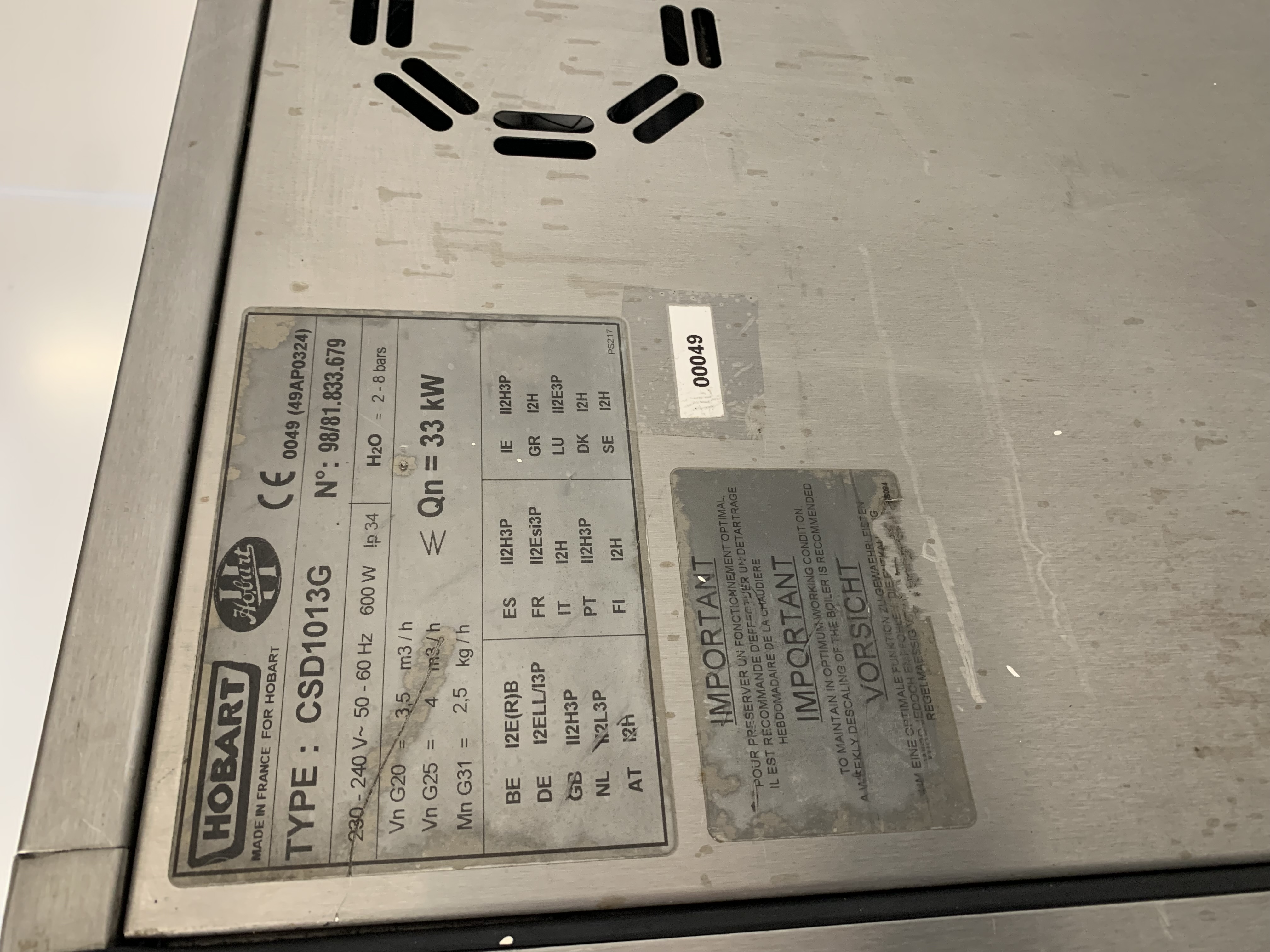 Used CSD1013G - HOBART Rack Oven