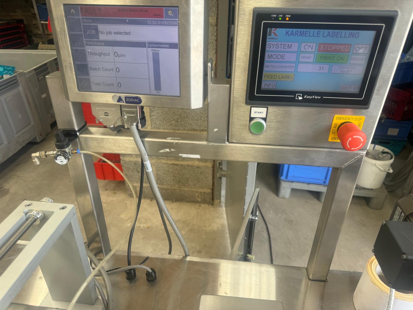 Used Side-Apply Labeller Station