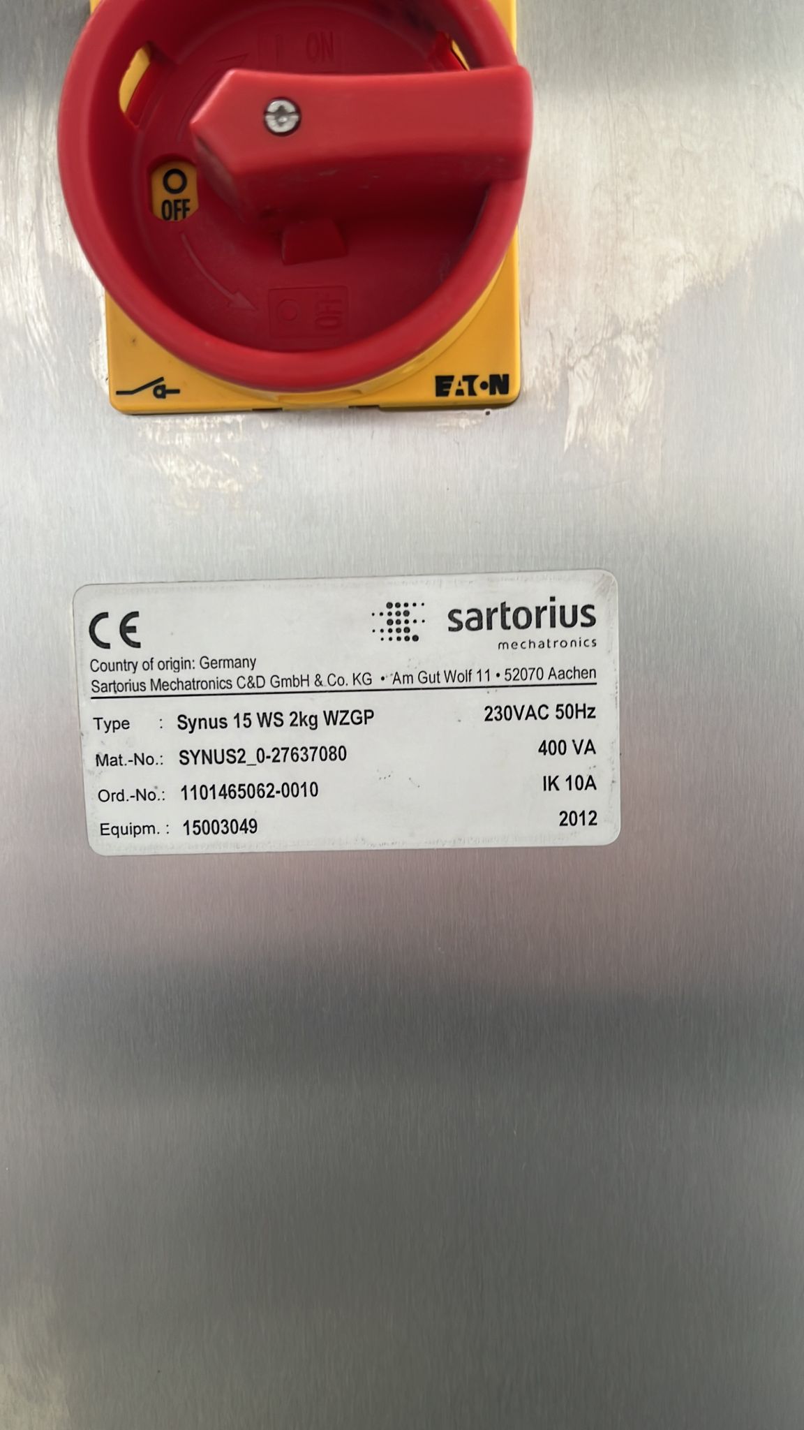 Used Sartorius Checkweigher