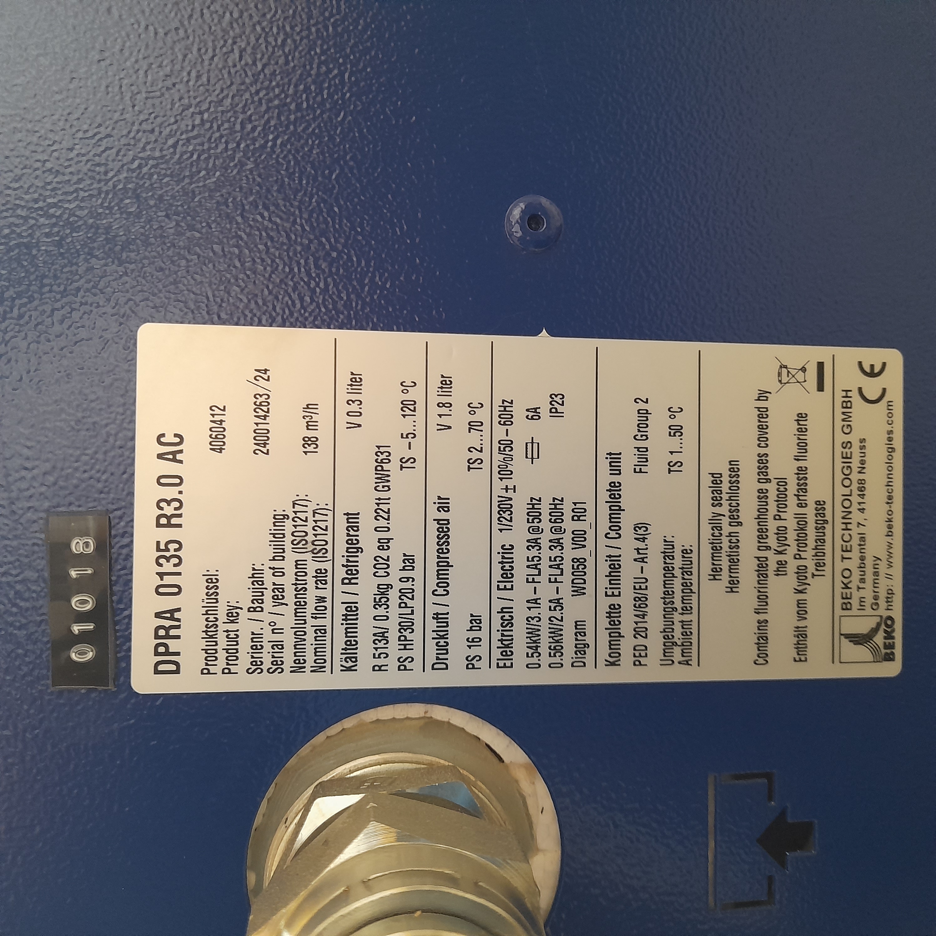 Used Beko Refrigeration Air Dryer