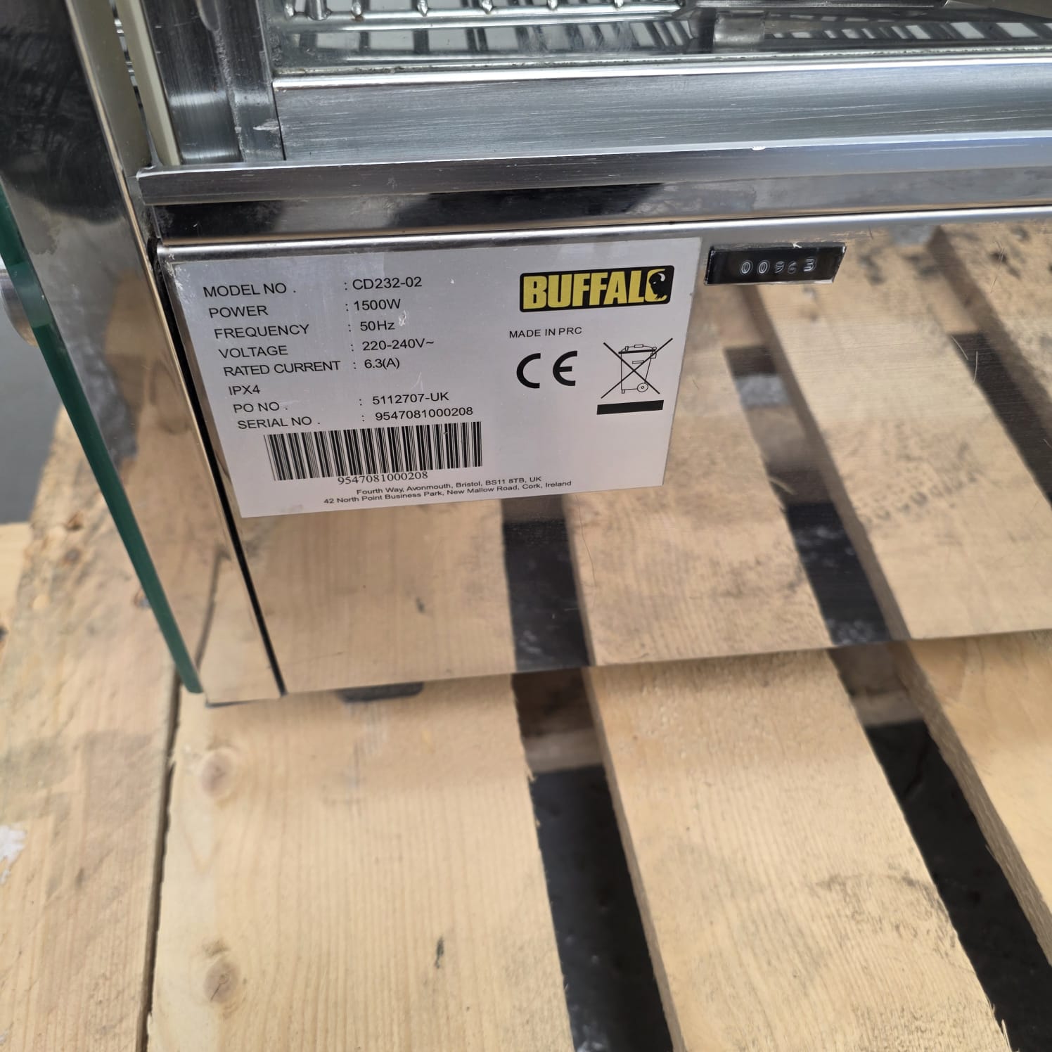 Used Buffalo Hot Food Display Cabinet