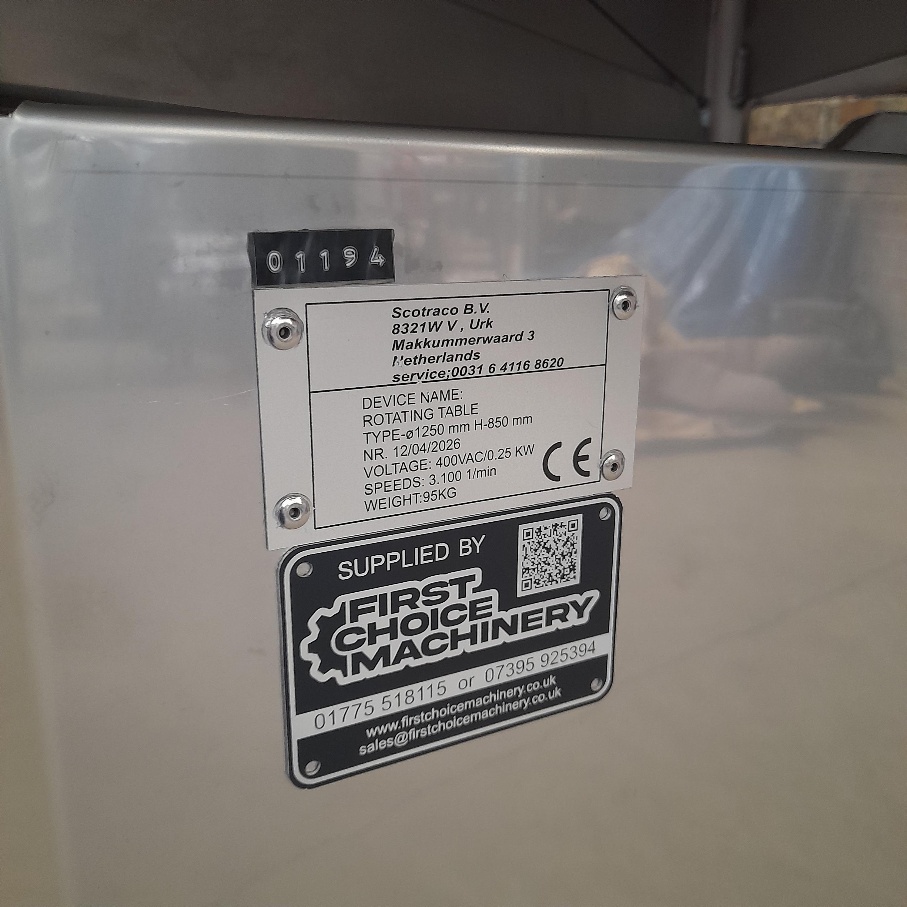 Used Used 2026 First Choice Machinery Rotary Table