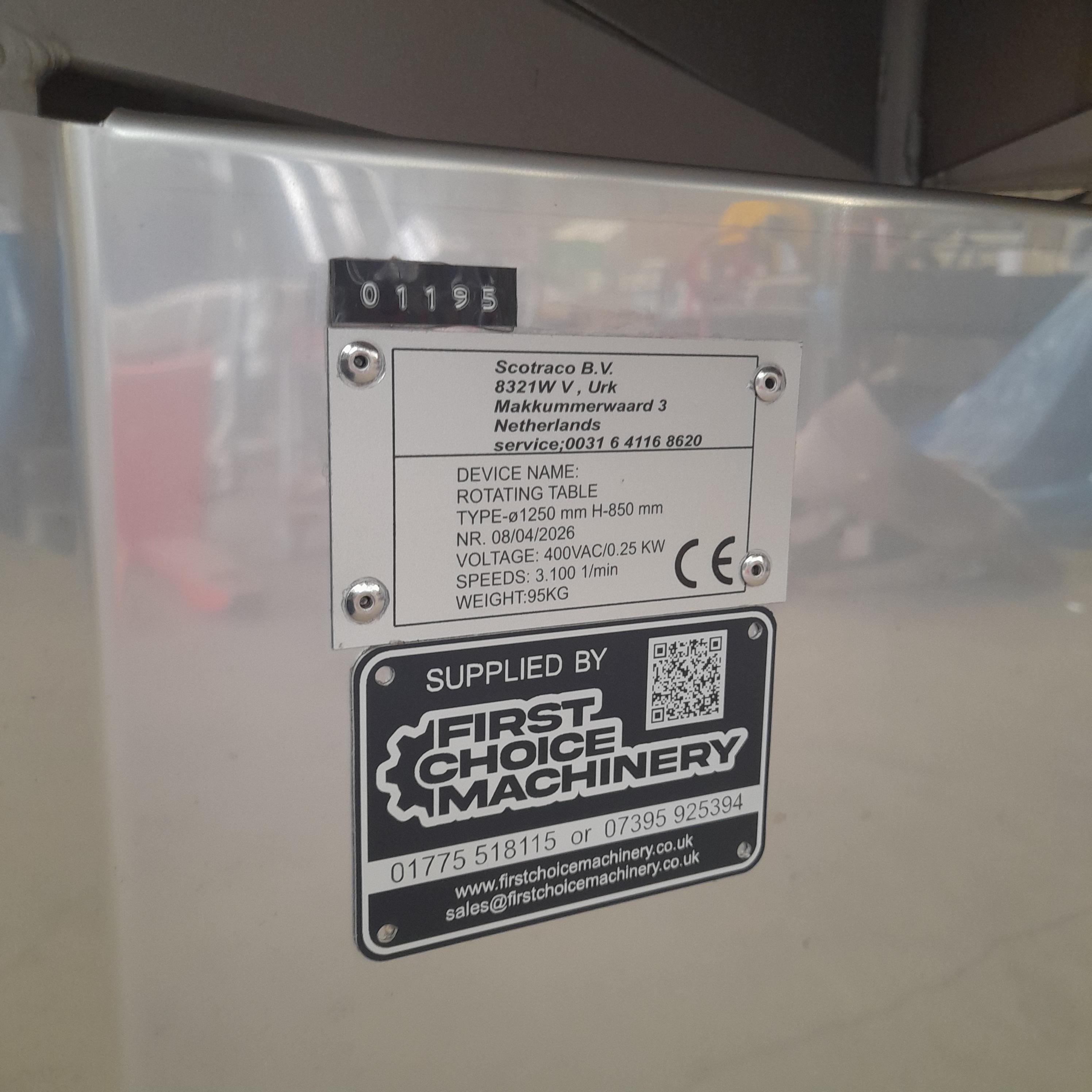 Used Used 2026 First Choice Machinery Rotary Table
