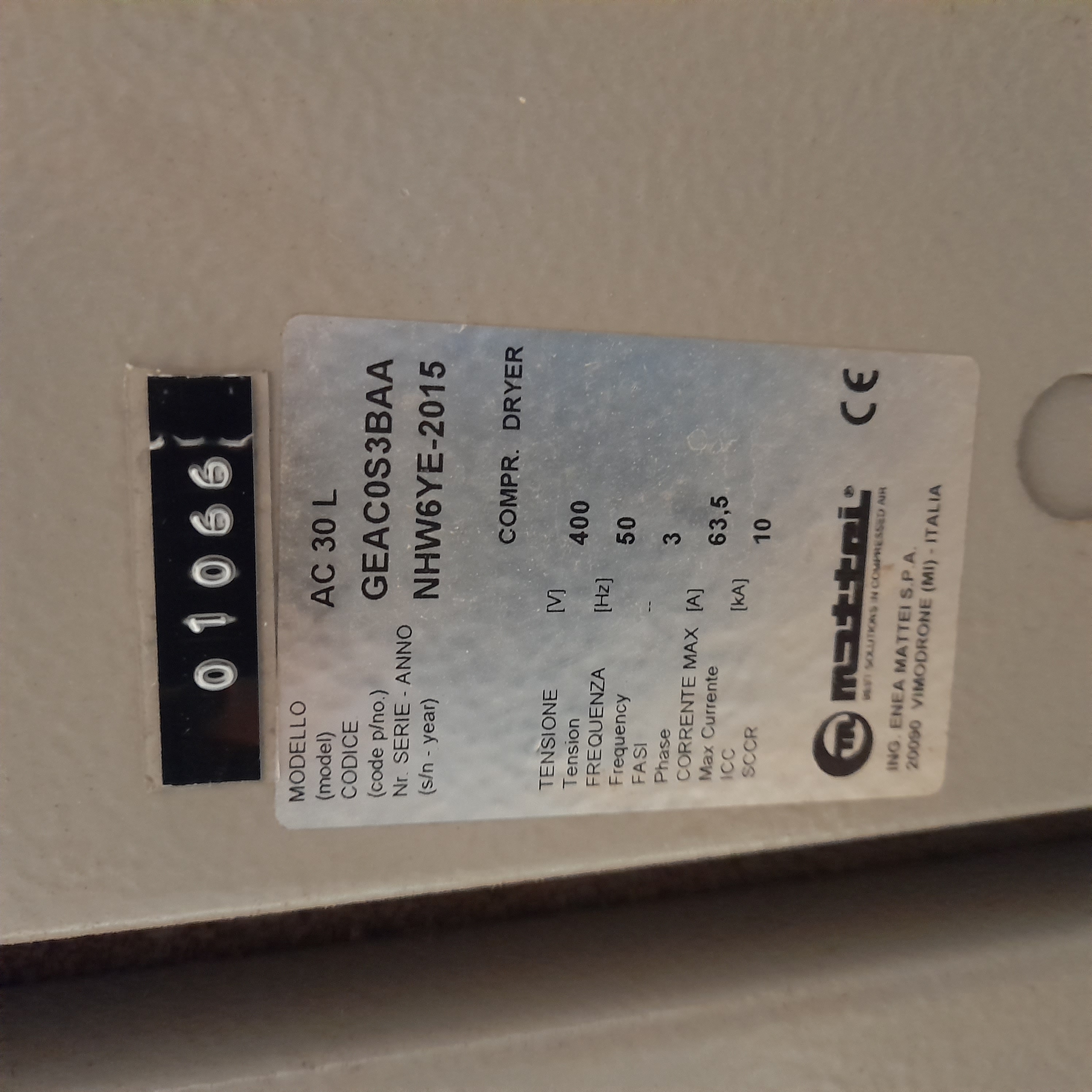 Used Air Compressor/Dryer 