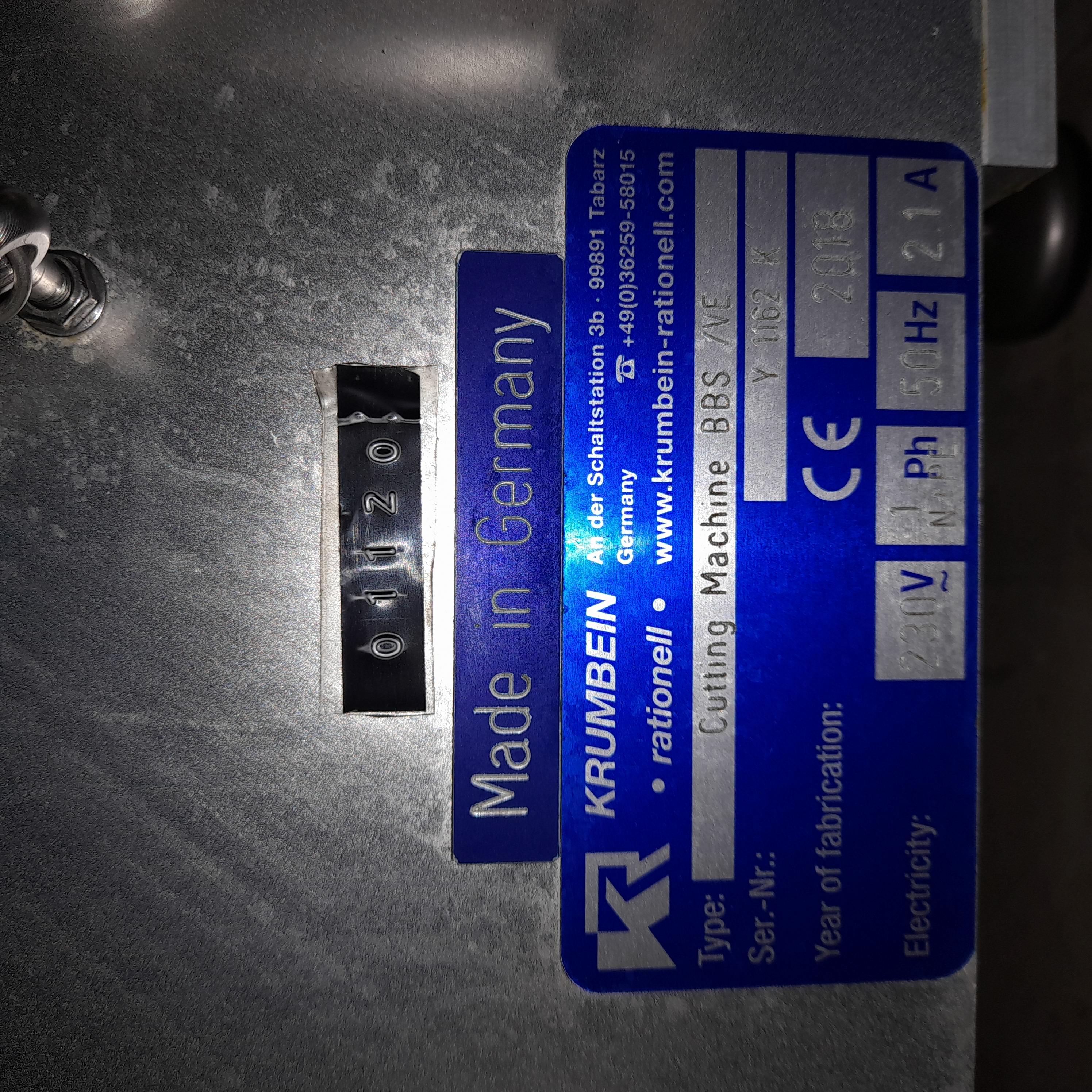 Used Krumbein  BBS-VE Bun & Roll Slicer