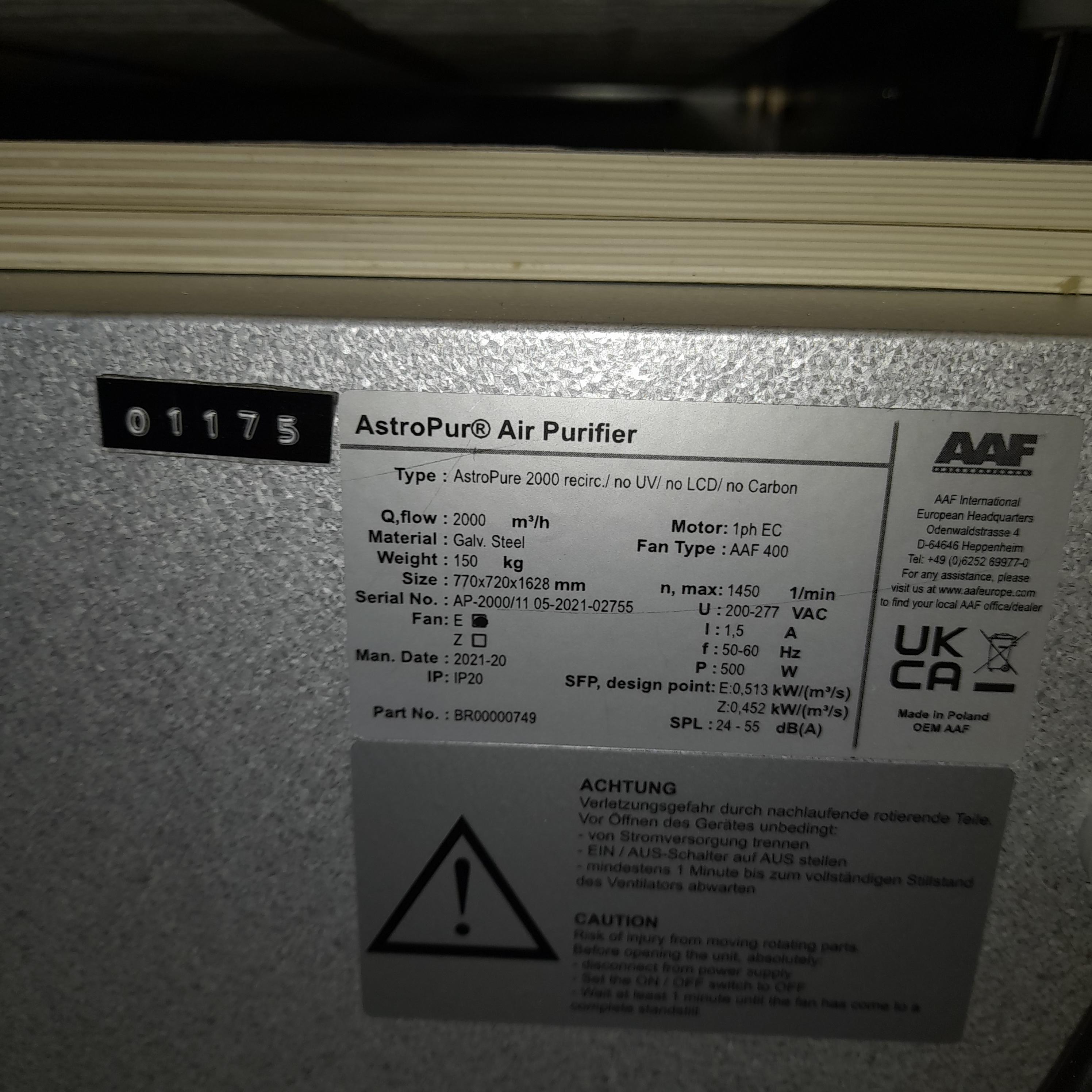 Used AAF International Air Purifier
