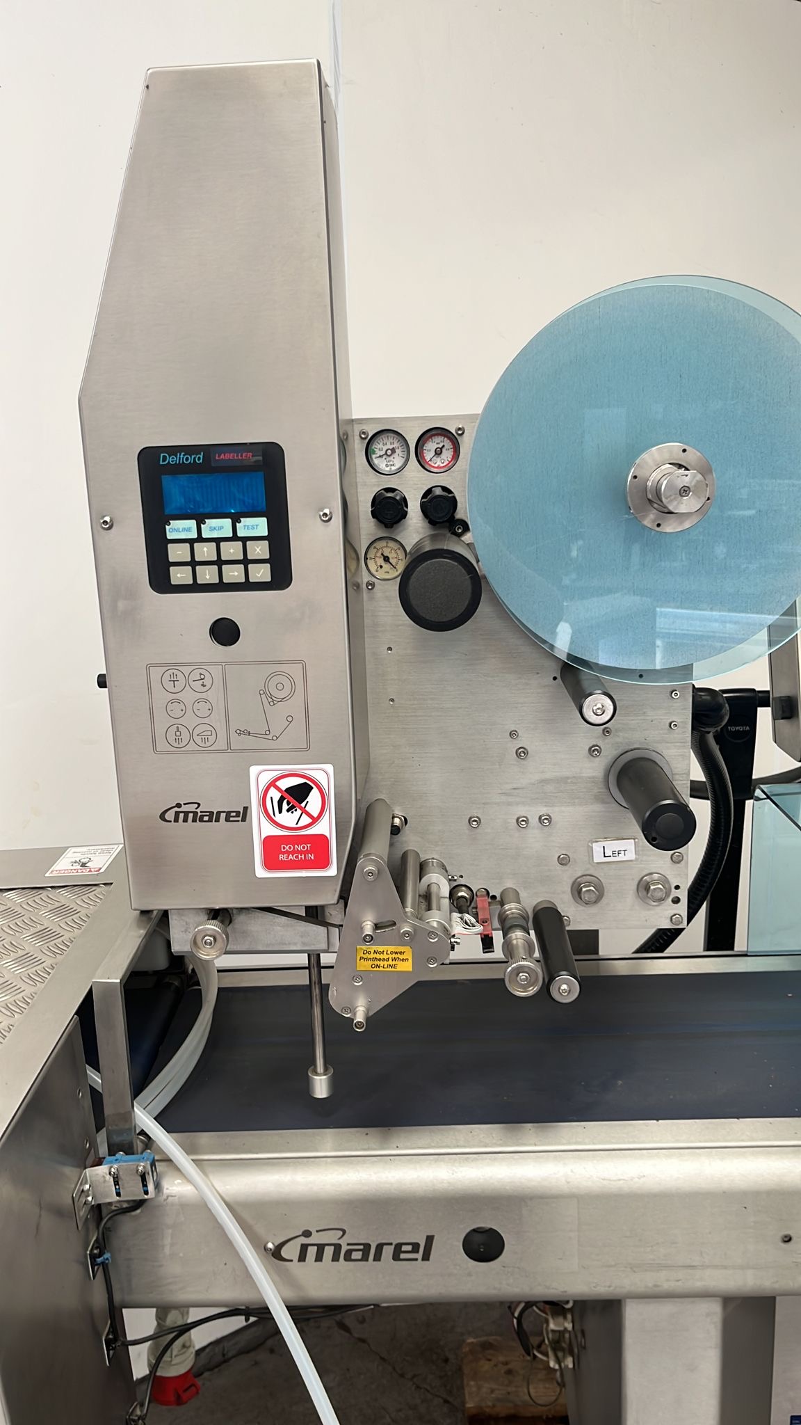 Used Merel Checkweigher and Label Applicator