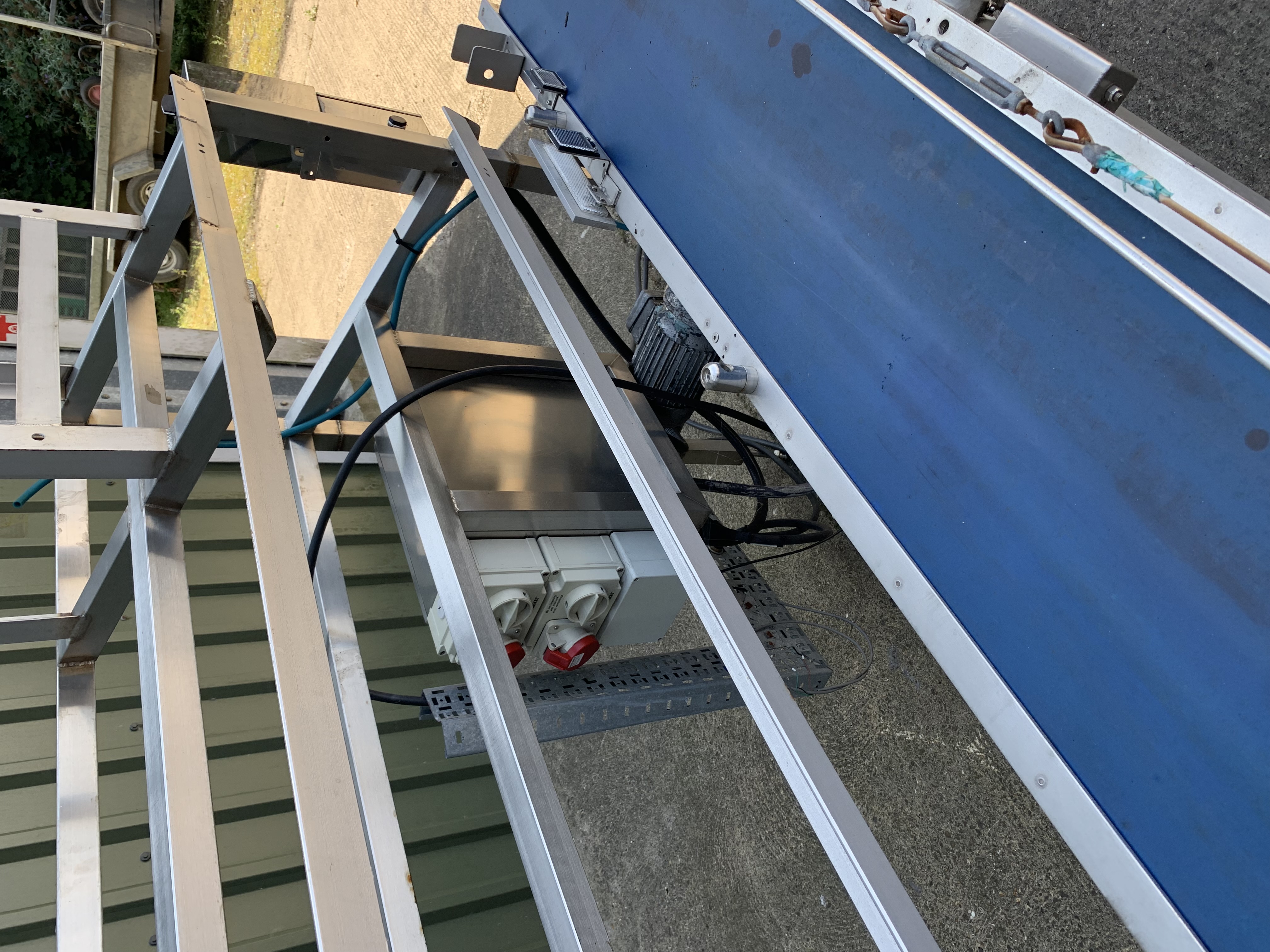 Used Conveyor with Crate Racking