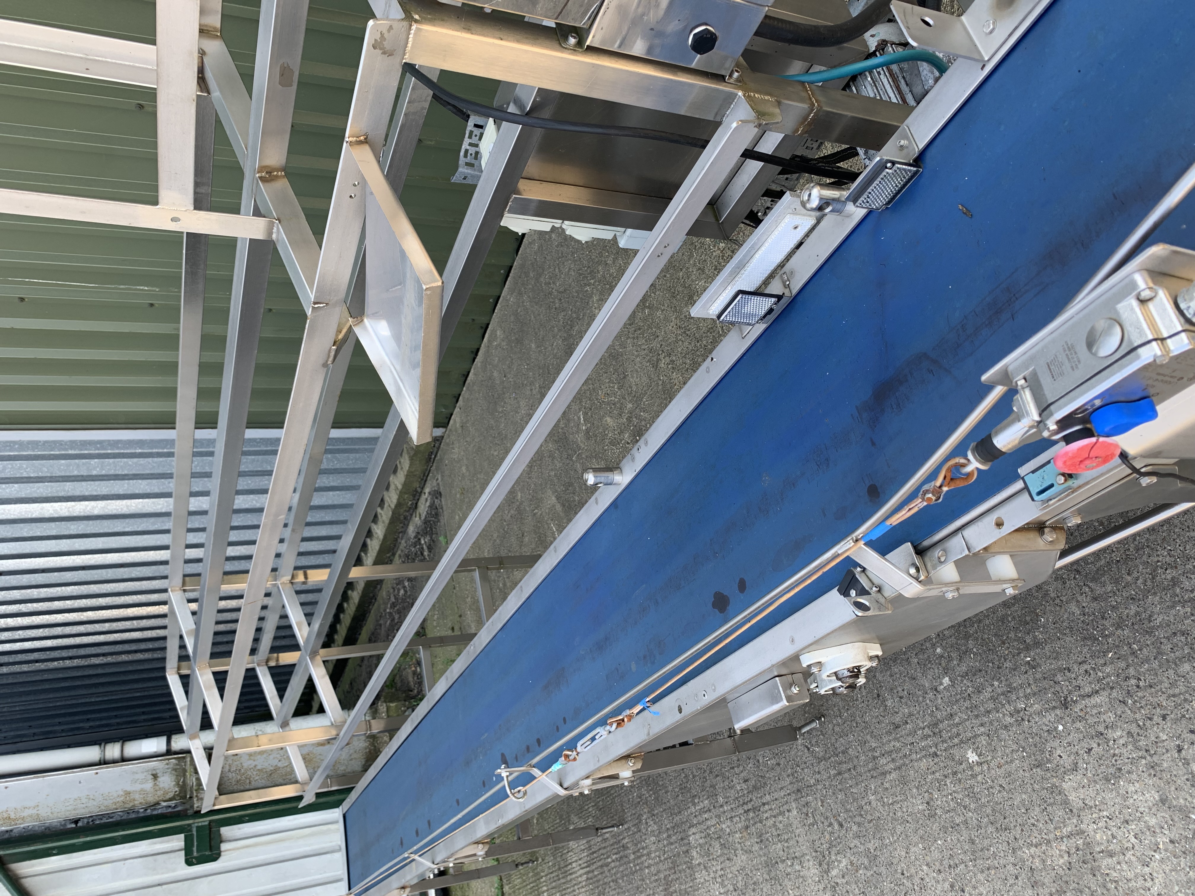 Used Conveyor with Crate Racking