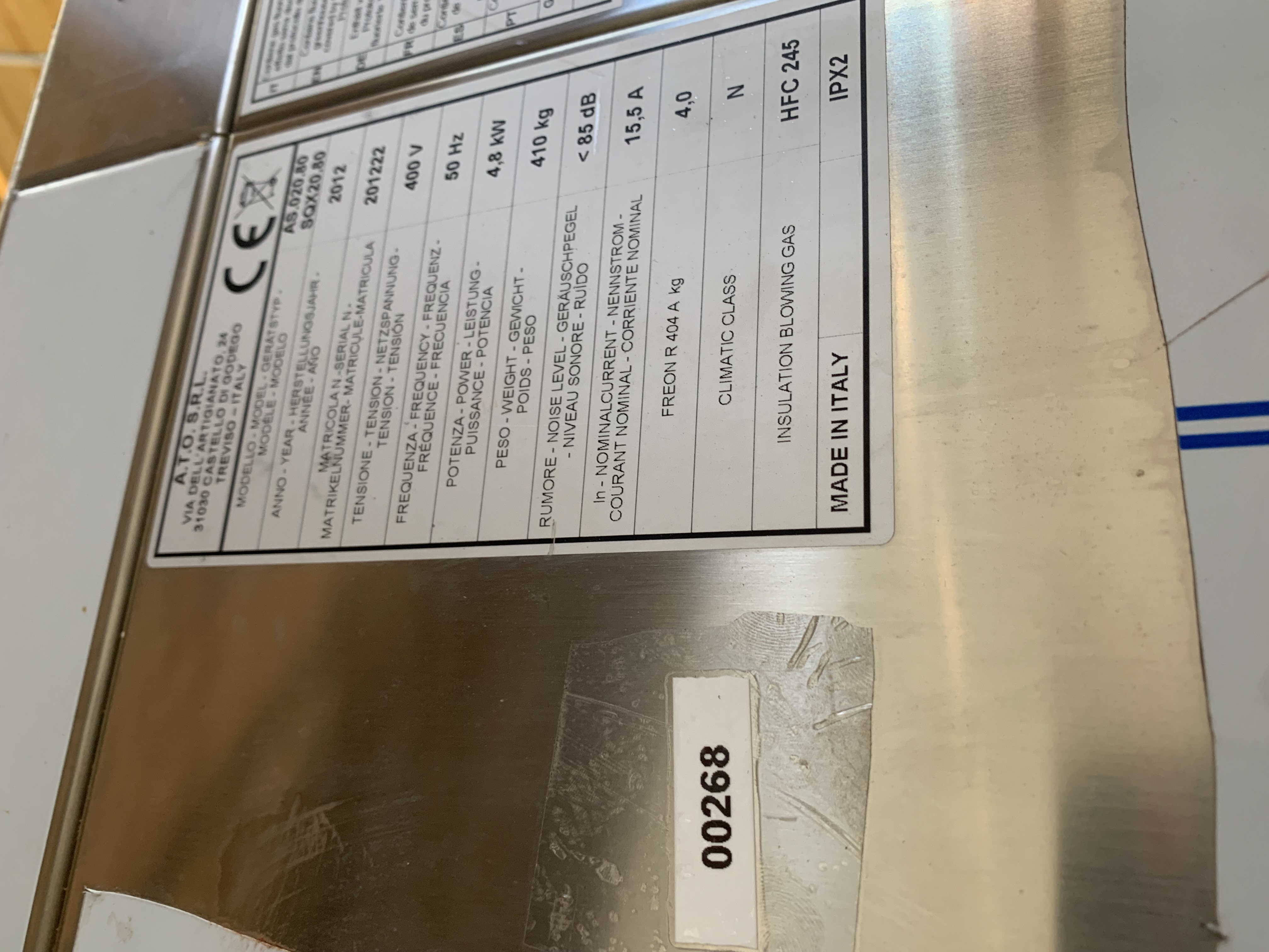 Used Used Sincold Blast Freezer