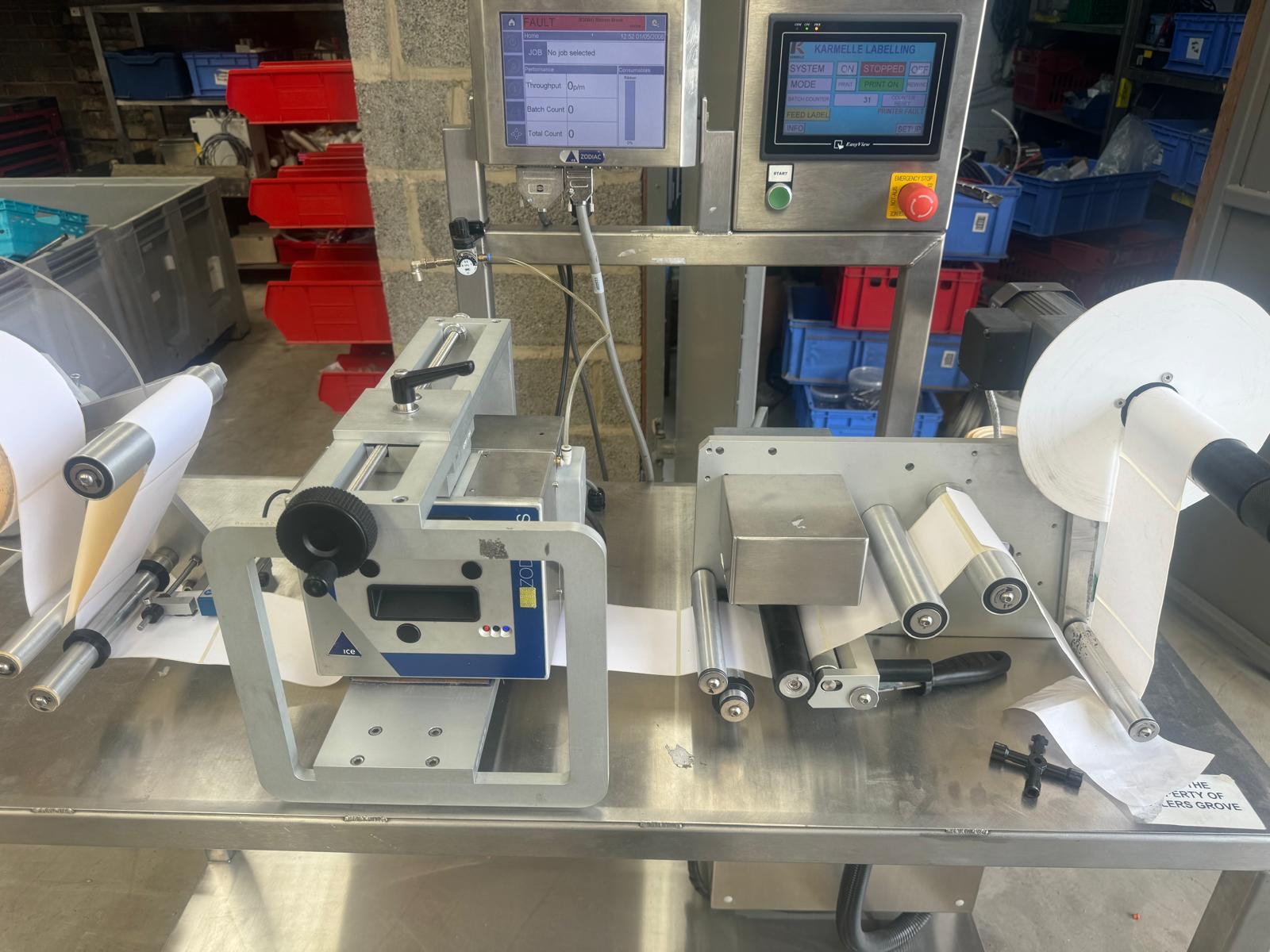 Used Side-Apply Labeller Station