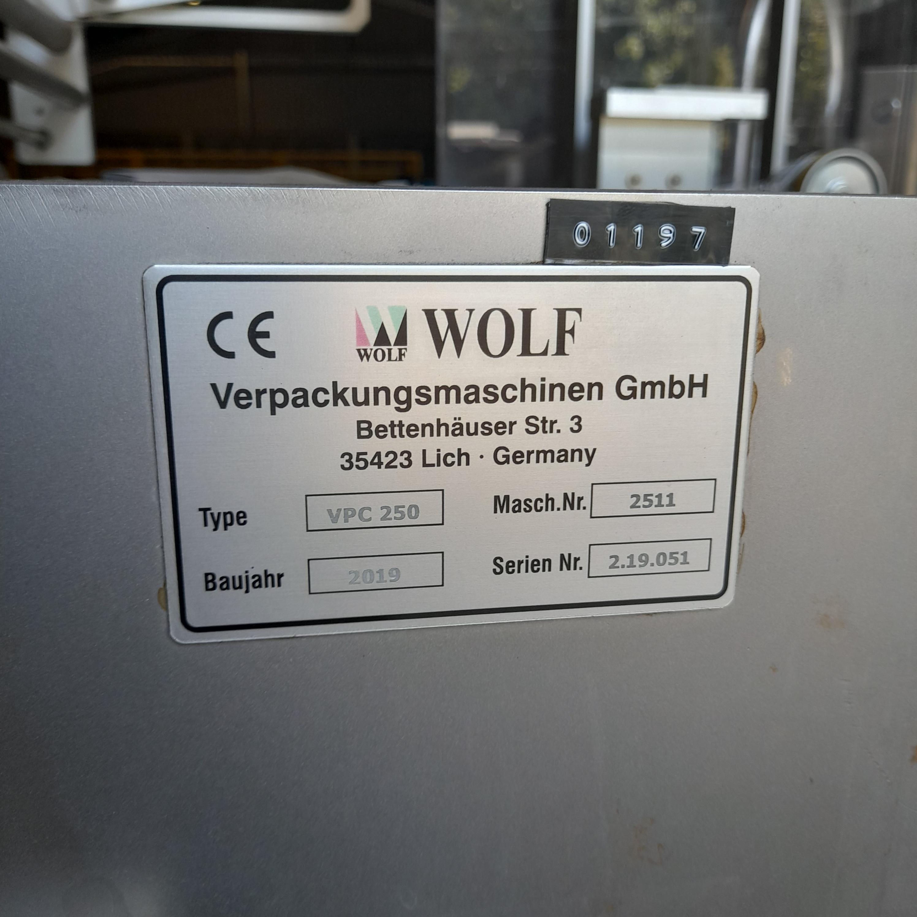 Used USED - 2019 Wolf VPC 250 Stainless Steel VFFS Bagger (with Videojet 6320 & Euroslot Jaws)