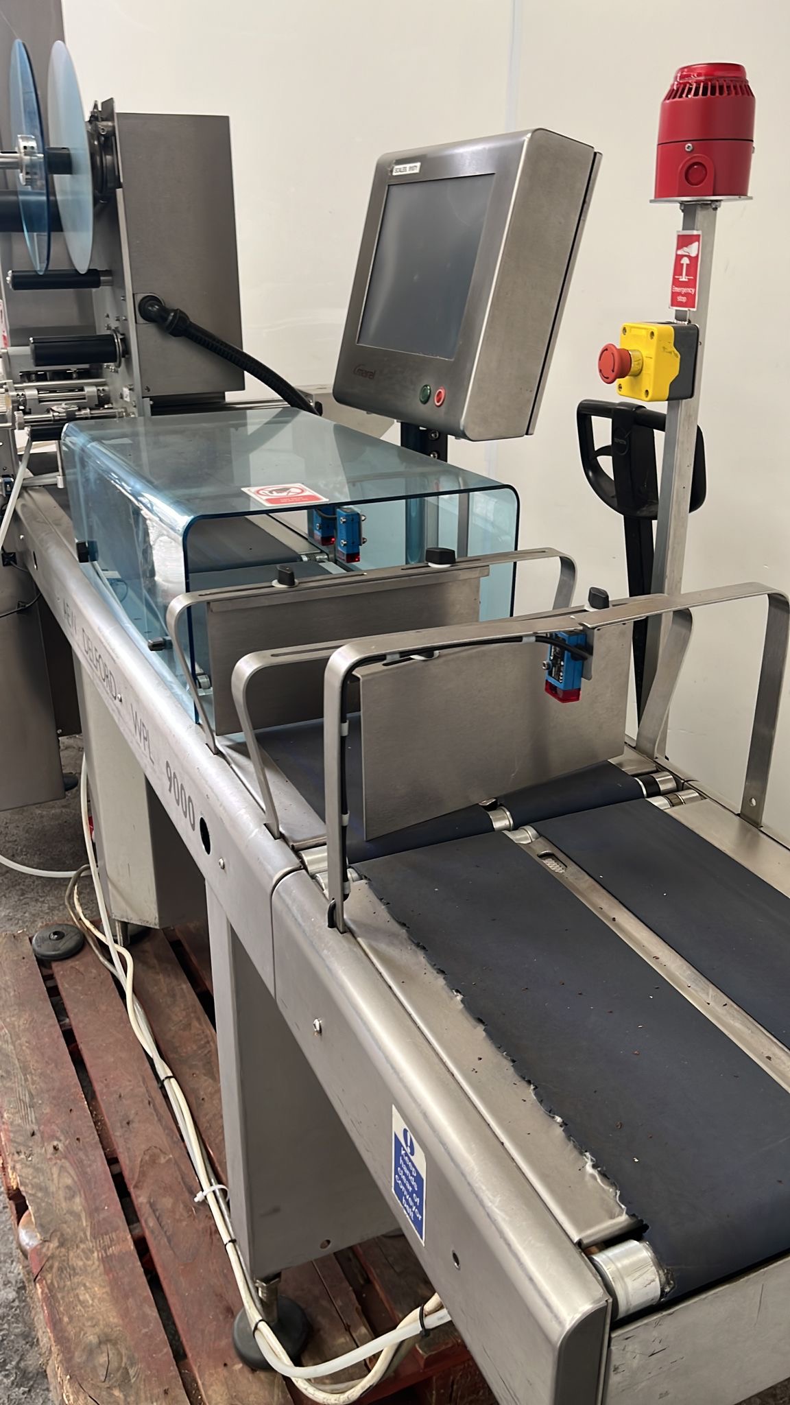 Used Merel Checkweigher and Label Applicator