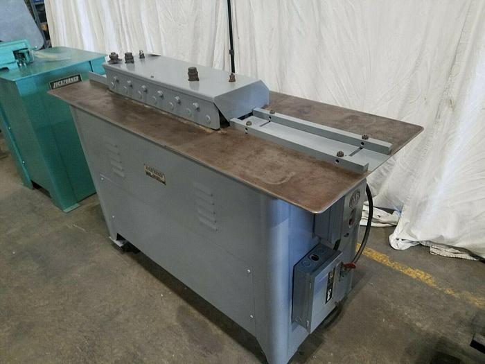 Used Lock Former 18 Gauge Sheet Metal Power Lock Former Double Sided 110V