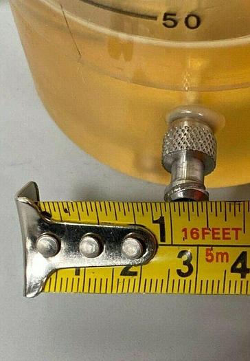 Used Acrylic 1000mL VL1106-305 Vessel w/ Multiple .25" Fittings