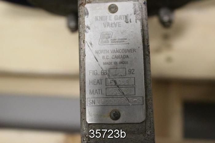 Used FCC 8" Hand Operated Knife Gate Valve #35723