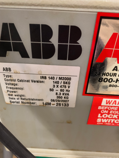 Used ABB IRB 140 6 AXIS CNC ROBOT WITH S4C CONTROLLER