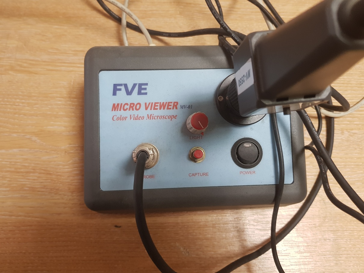 Used FVE Micro Viewer MV-01 Color video Microscope