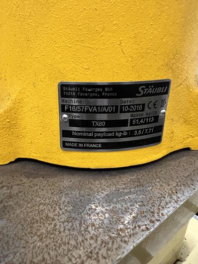 Used 2016 Stäubli TX60 průmyslový robot