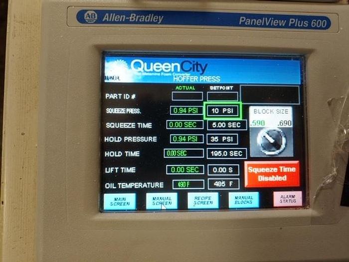 Used 500 TON HOFER FOAM COMPRESSION PRESS – MODEL HKP 500 (#9437)