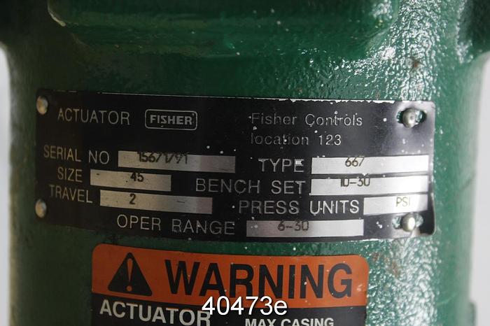 Used Fulton Systems Thermocompressor, 4x4x2", with Fisher 667 Actuator #40473