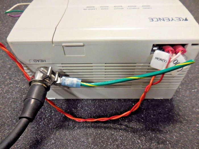 Used Keyence LK-2101 CCD Laser Displacement Controller +LK-081 Laser Sensor, Cable