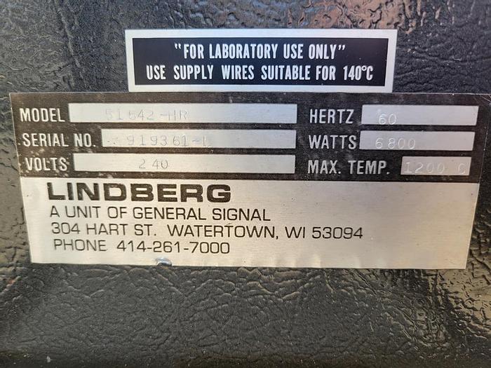 Used Furnace, Box, Lindberg, Mdl 51642-HR #S744174