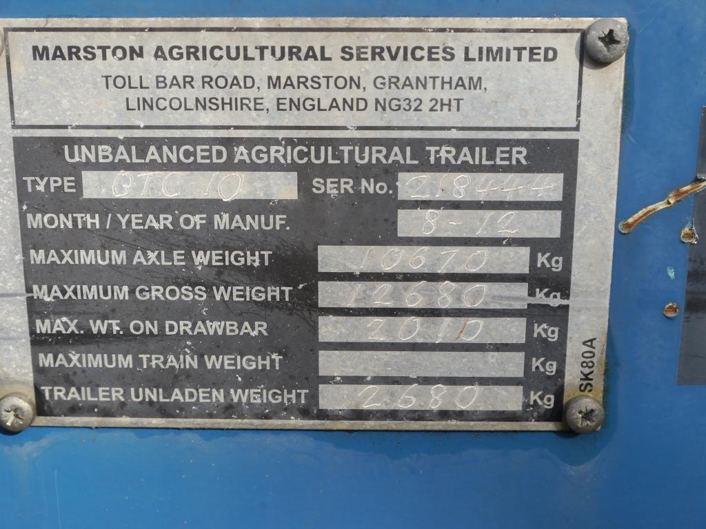 Used AS Marston BTC10 Bale Trailer