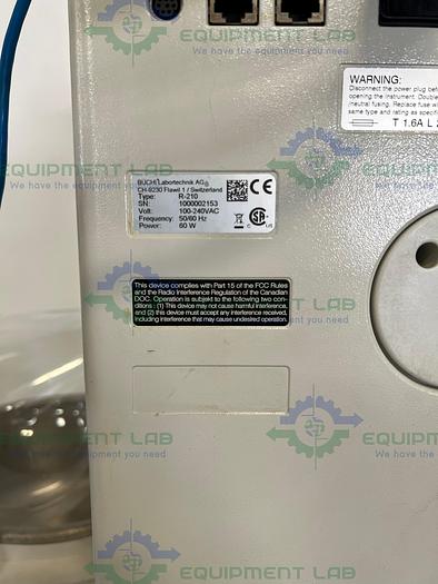 Used Buchi R-210 Rotavapor w/ Buchi V-850 Vacuum Controller & Buchi V-700 Vacuum Pump