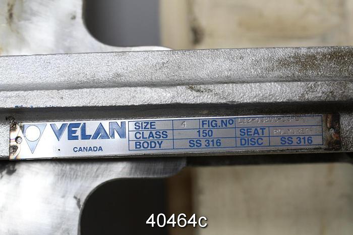 Used Velan 4" Hand Operated Knife Gate Valve #40464