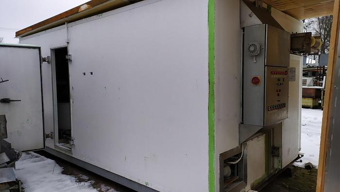 Used Tunel zamrażalniczy spiralny w kontenerze, "Frigoscandia", szerokość taśmy 410 mm.