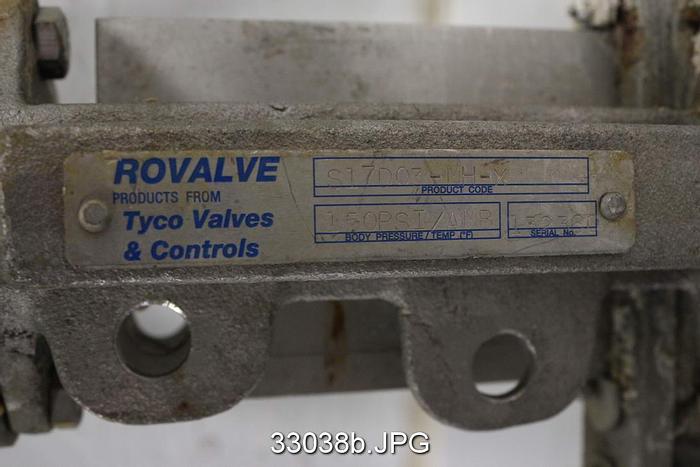 Used Rovalve 3" Hand Operated Knife Gate Valve #33038