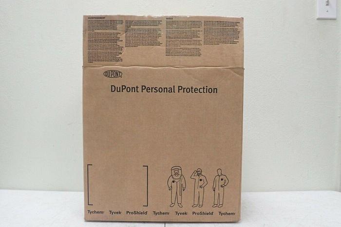 Used Dupont Tychem BR BR128TYLXL0002BN Coverall, Yellow, Size XL, 2/Box