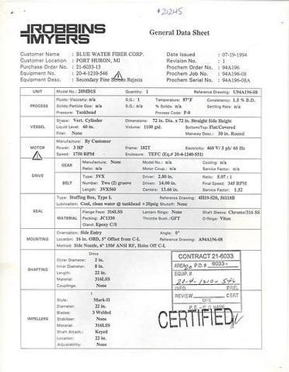 Used 2005 GL&V 20MS7.5-22A 8 #21245