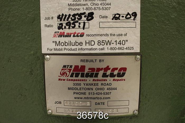Refurbished Black Clawson #1 Hydrapulper Drive, 2.95/1 Ratio #36578