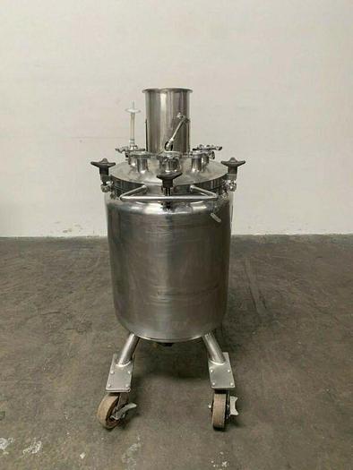 Used LEE 100 Liter Stainless Steel Jacketed Reactor w/ Agitator 30 PSI