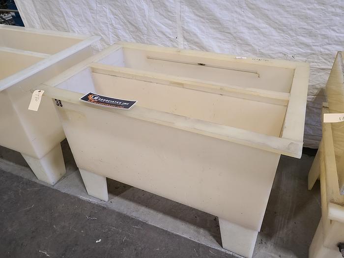 Used Polypro Tank Counter Flow Rinse side and bottom support 70" x 28" x 29" Removable Partition - LARRY PLEASE CHECK DEMENTIONS