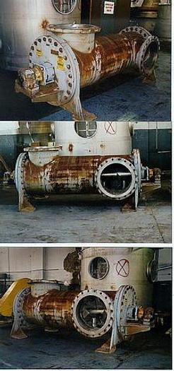 Used Impco 500 Single Shaft Mixer, 24" Inlet And Outlet, 92" Long Body, Side Discharge #10964