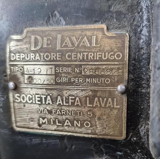 Usato Separatore centrifugo per olio,  Alfa-Laval RA19