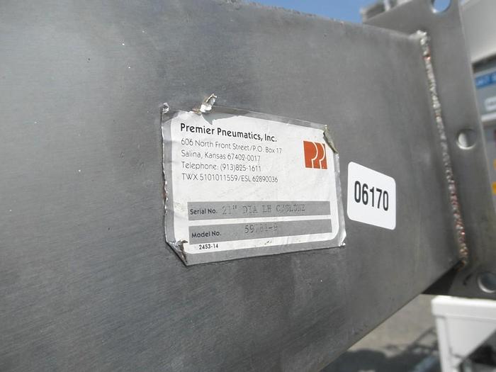 Used Separator, Cyclone, Air, 21” X 48”, S/st, Rotary Valve #S740525