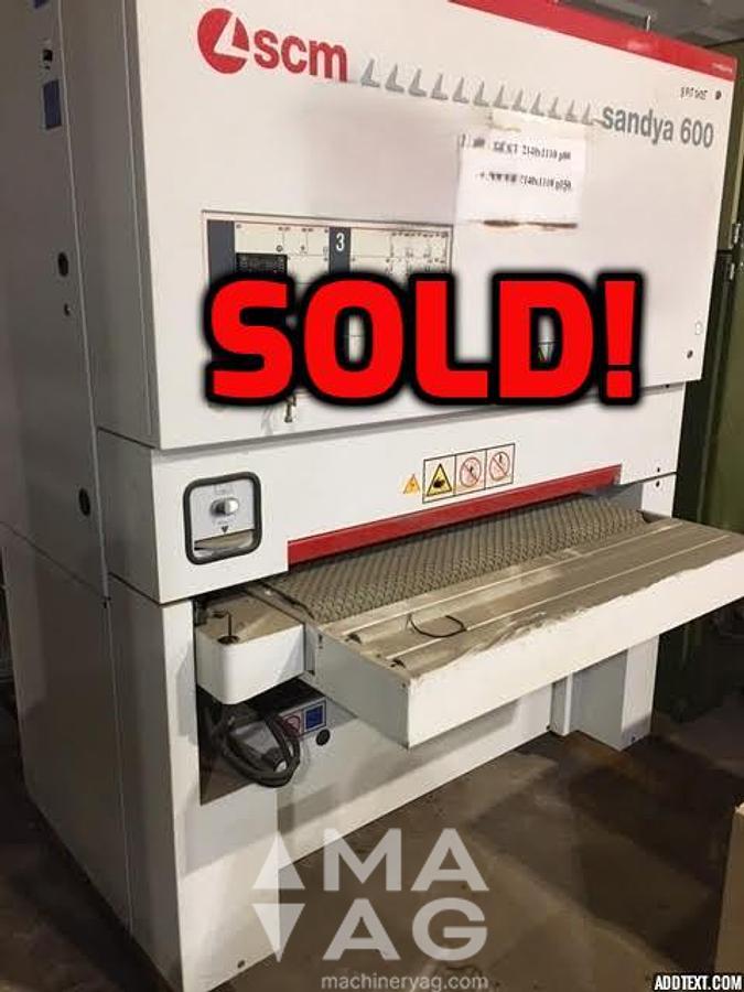 Used SANDYA S600 SCM Calibrating-Finish sanding machine, 2011