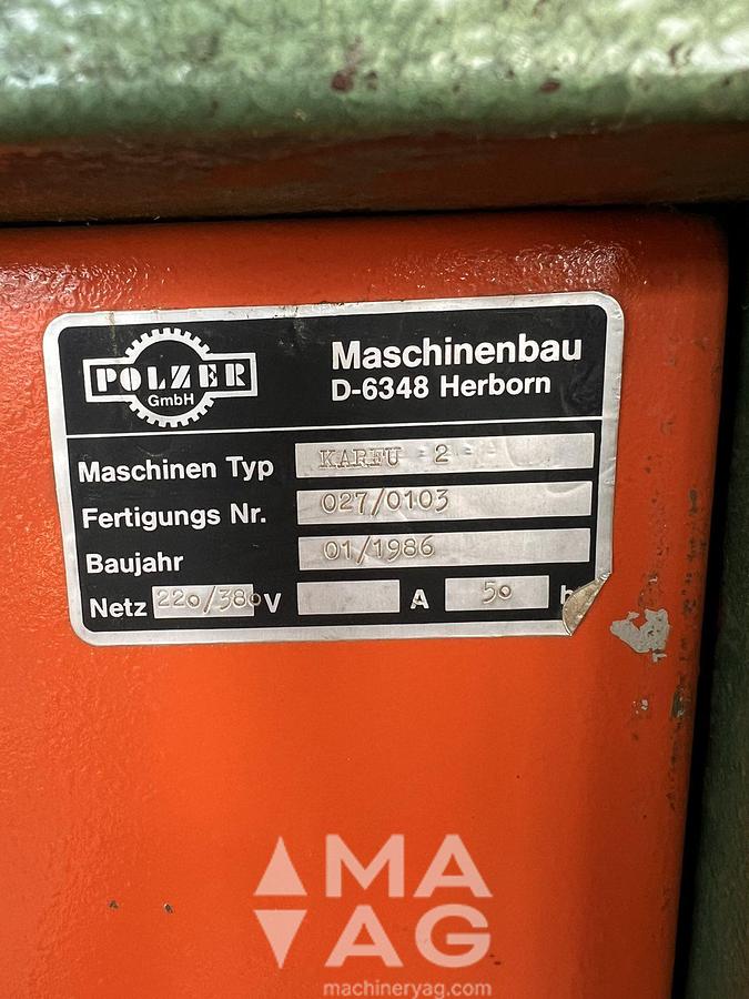 Used 1986 POLZER KAPFU 2 Laminating press