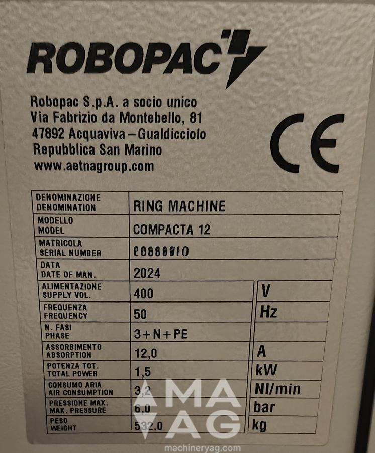 Used 2024 Robopack Compacta 12 Semi-automatic horizontal wrapping