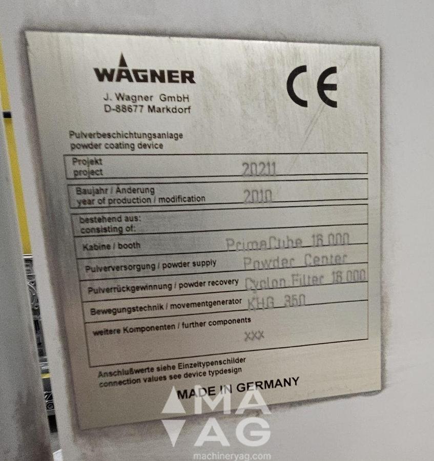 Used Wagner Powder painting equipment, 2010