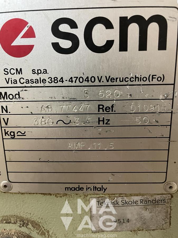 Used SCM S520 Thickness planer